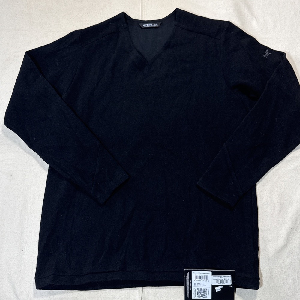 Arc'teryx Men's Donovan V-Neck Wool Sweater Excellent Black Sz XXL